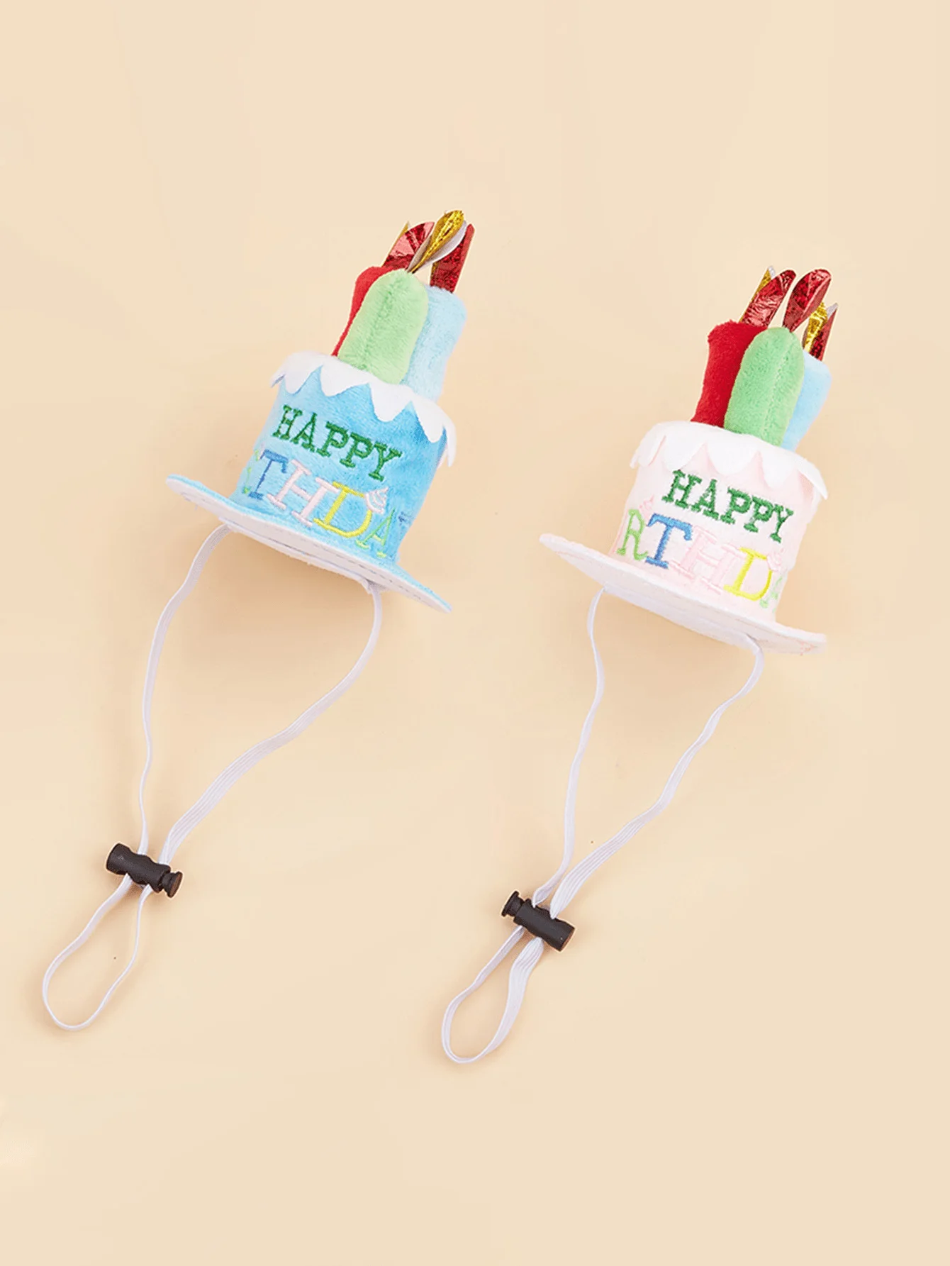 1/2 사이즈 애완동물 생일 모자, 조절 가능한 강아지 모자와 화려한 캔들, 고양이와 강아지 생일 파티 의상