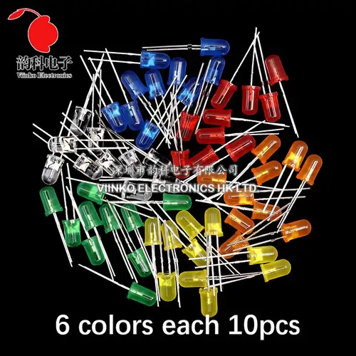 3MM 5MM Light Emitting Diodes Electronics Kit Box F3 F5 LED Diode Assorted Kit White Green Red Blue Yellow Orange - Image 4