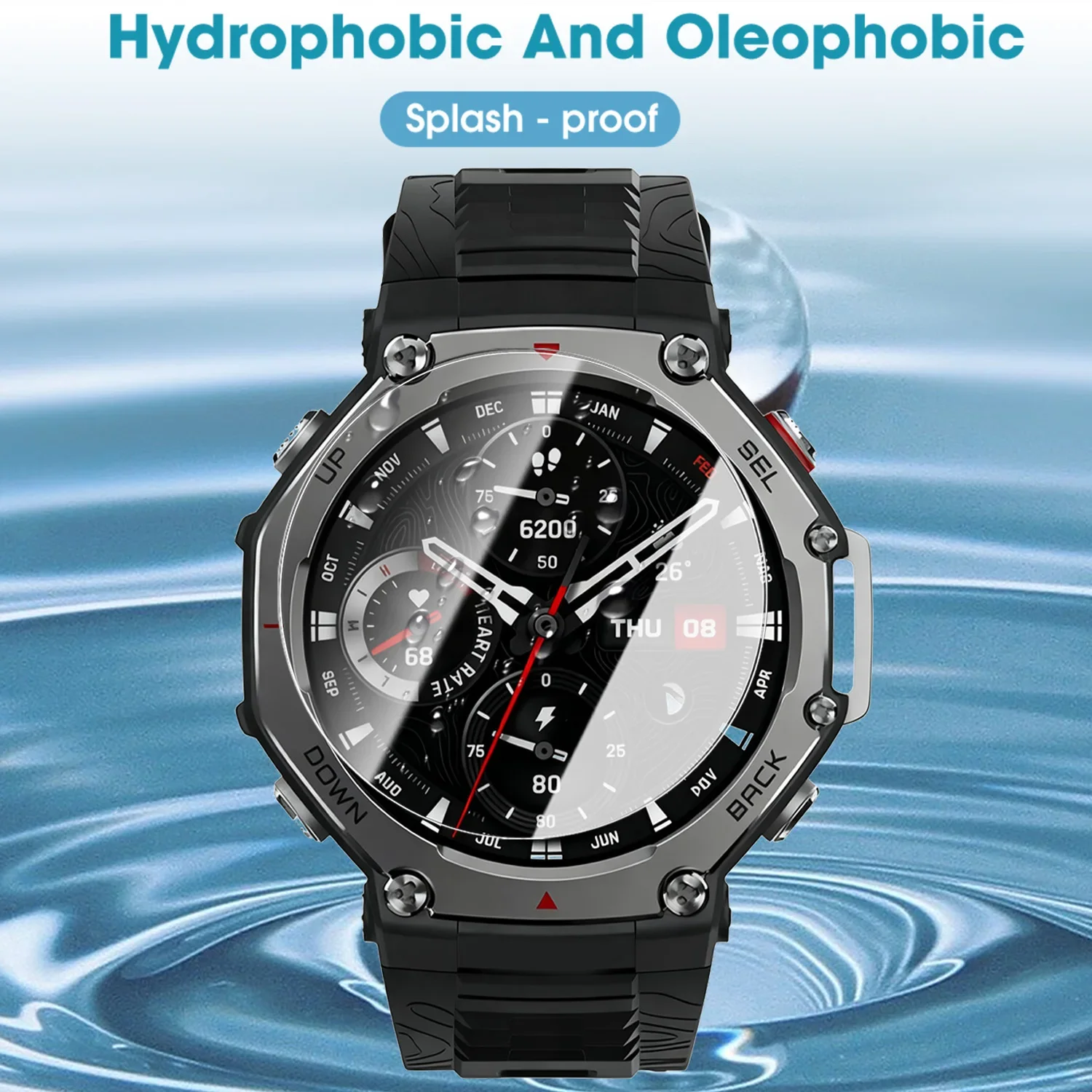 9H Hardness Tempered Glass For Amazfit T-Rex 3 3Pro Screen Protector with Easy Installation For T-rex3 Pro Protectors Cover