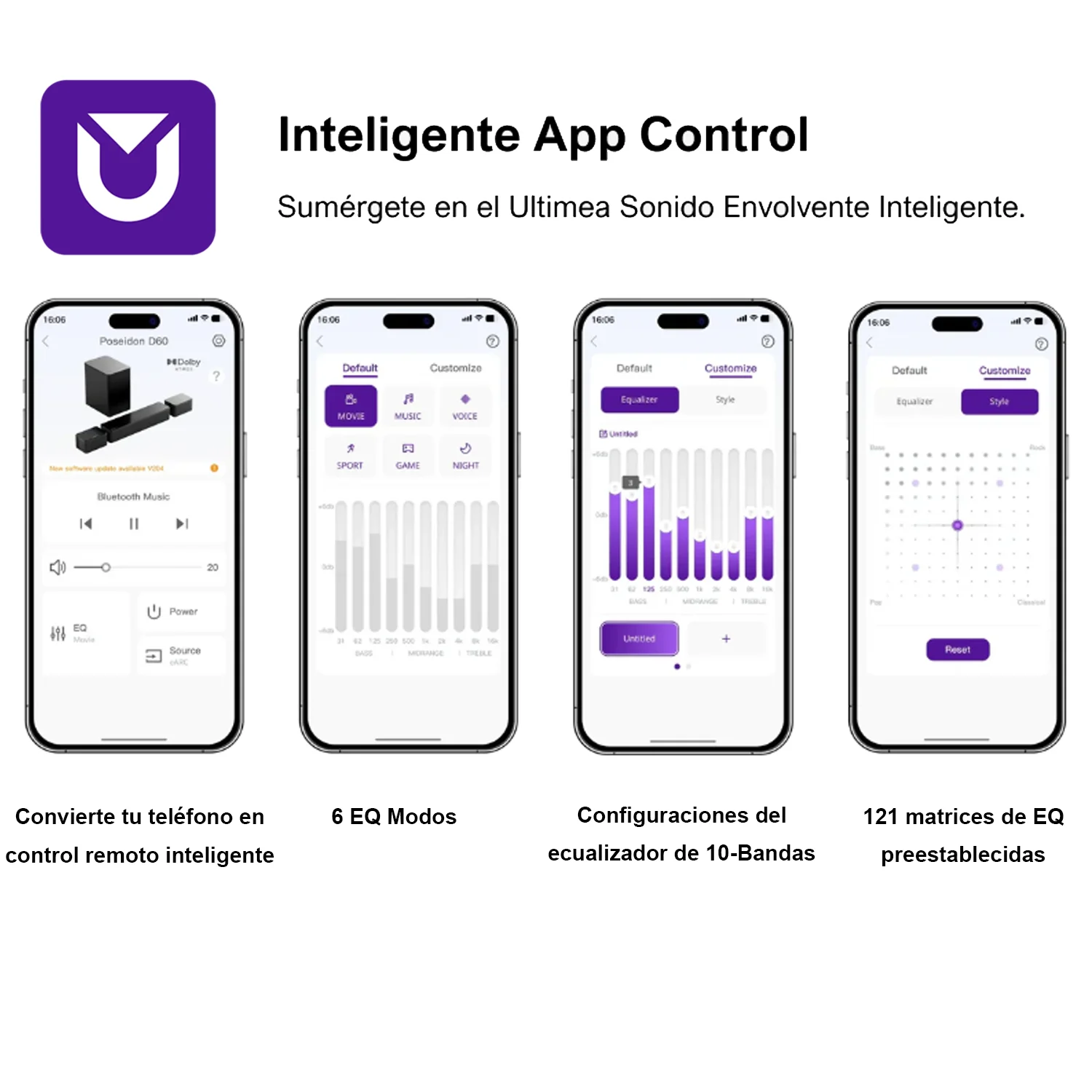 ULTIMEA Poseidon D60 サウンドバー 5.1ch ホームシアター Dolby Atmos