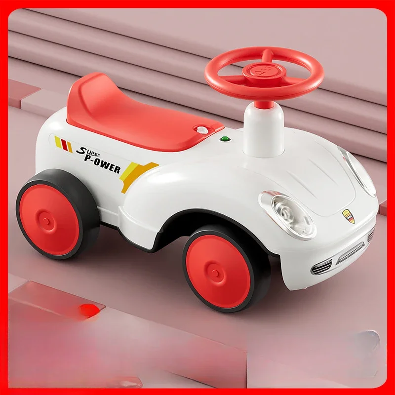 New Children's Sliding Bike 1-6 Baby Boys Girls Learning To Walk Balance Bike Anti Rollover Four-wheel Walker Sturdy Durable