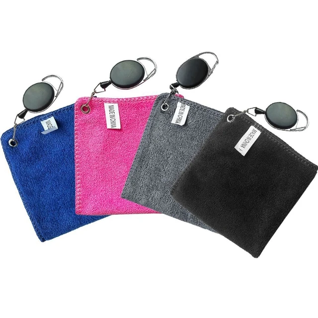 Golf Towel Microfibre Cleaning Cloth for Golfers Absorbent and Quick Drying with Retractable Hook for Sports Enthusiasts - Image 5