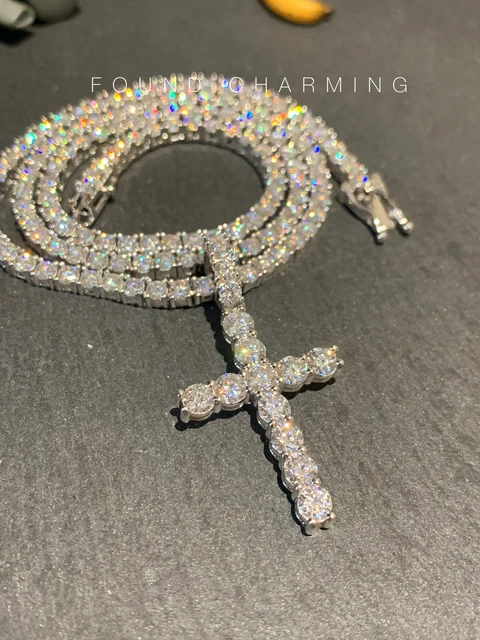 18ct yellow gold diamond cross necklace | Cerrone Jewellers