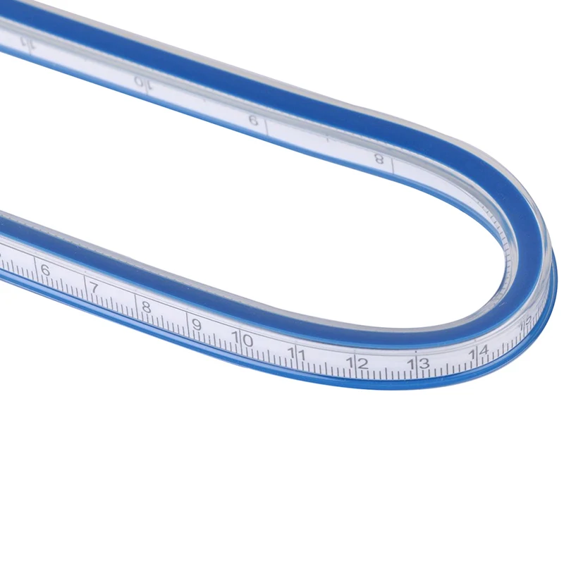 유연한 곡선 눈금자 드로잉 도구, 플라스틱 비닐, 30cm