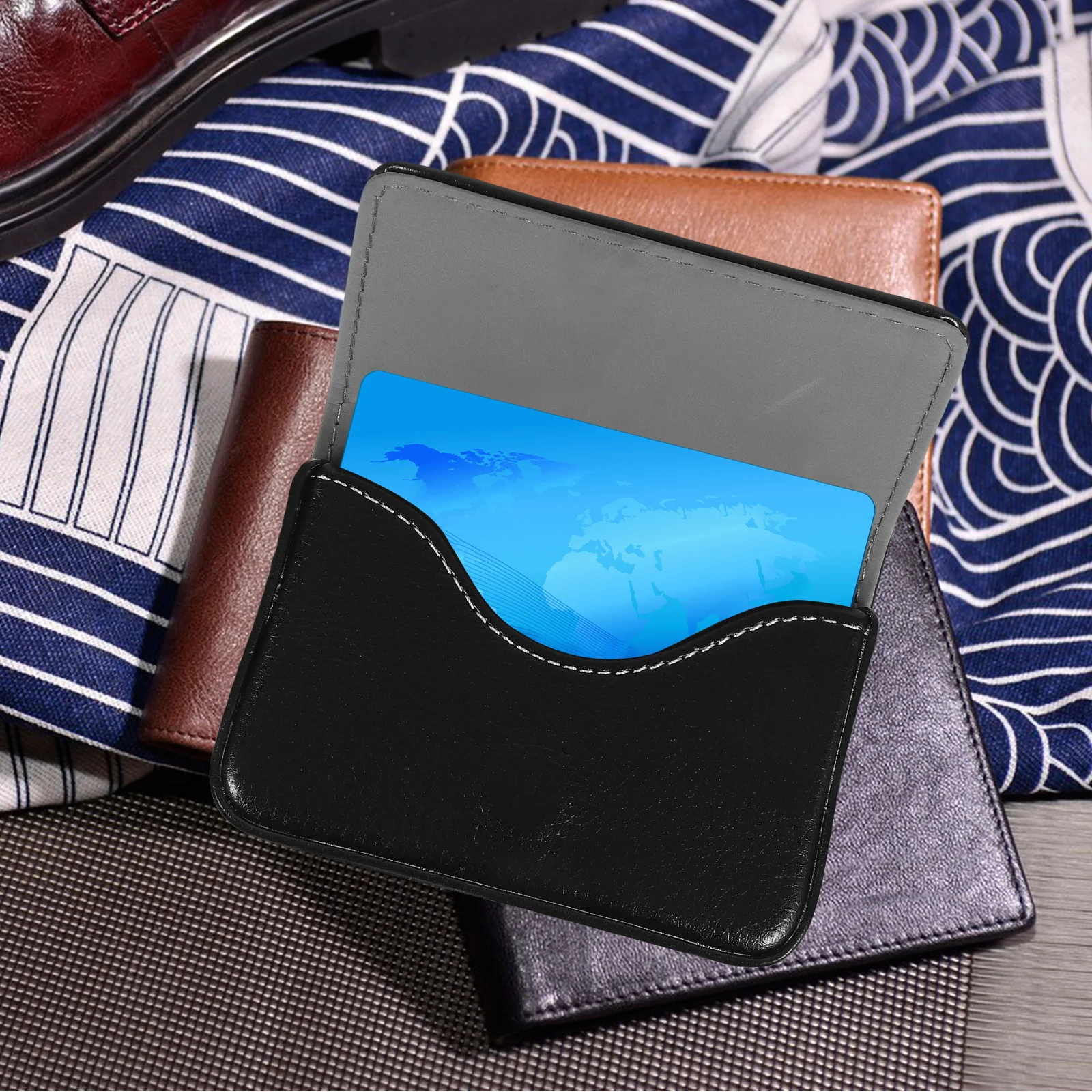 명함 상자 정리함 금속 디자인 컴팩트 여행용 선물 명함 케이스 포켓 주소록