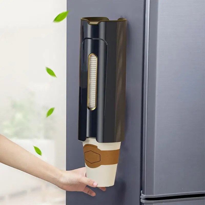 Cup Dispenser Wall Mount Mouthwash Cup Dispenser Dust-proof Paper Storage Organization Water Storage