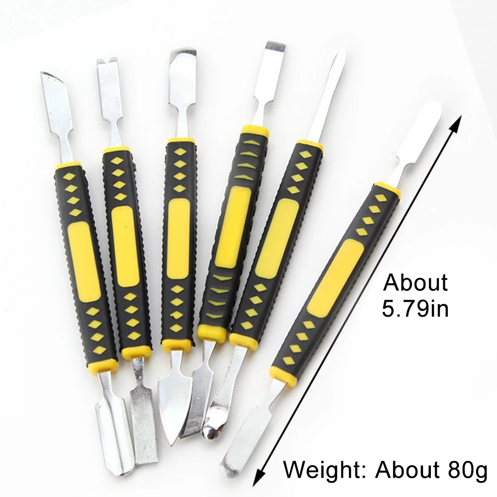 

6pcs/set Metal Crowbar Prying Opening Repair Tool Kit For Mobile Phone Notebook Dual Heads Metal Spudger Home Hand Tools Sets
