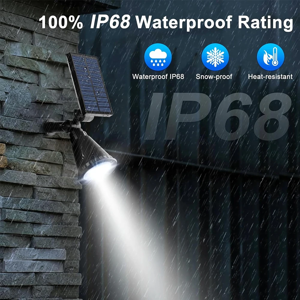 1PC Solar Spot Lights Adjustable Landscape LED Lighting Ground Light for Garden Pool Tree Pond and Yard 4