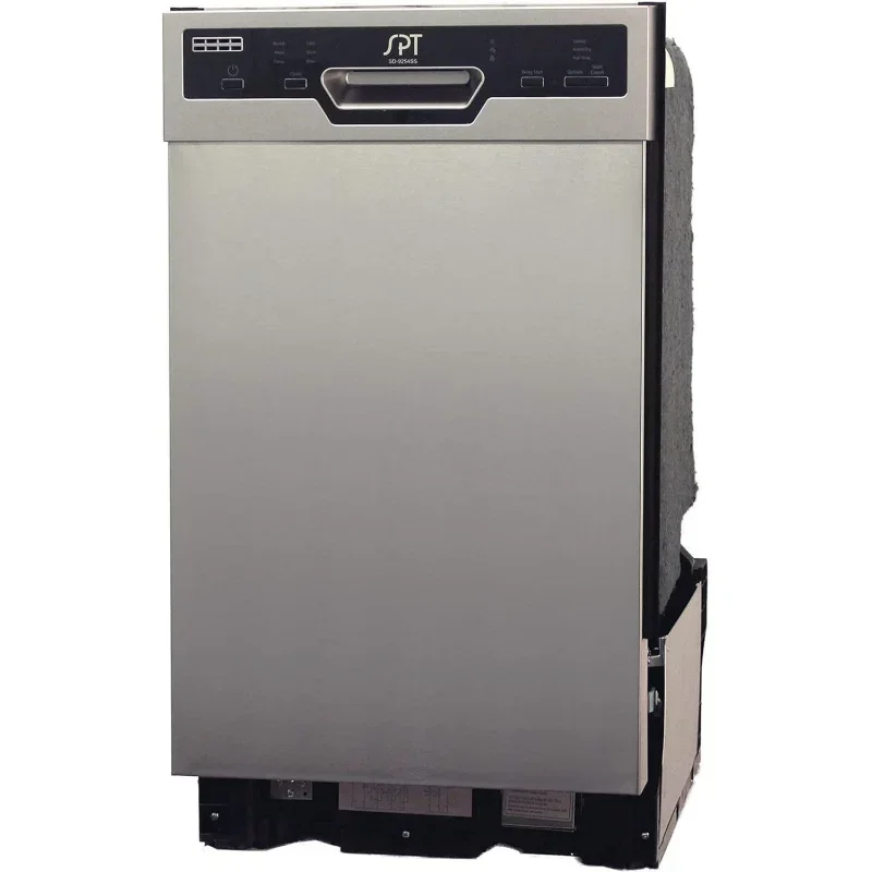 QWSPT SD-9254SSA 18″ Wide Built-In Stainless Steel Dishwasher w/Heated Drying,ENERGY STAR,6 Wash Programs,8 Place Settings and 2