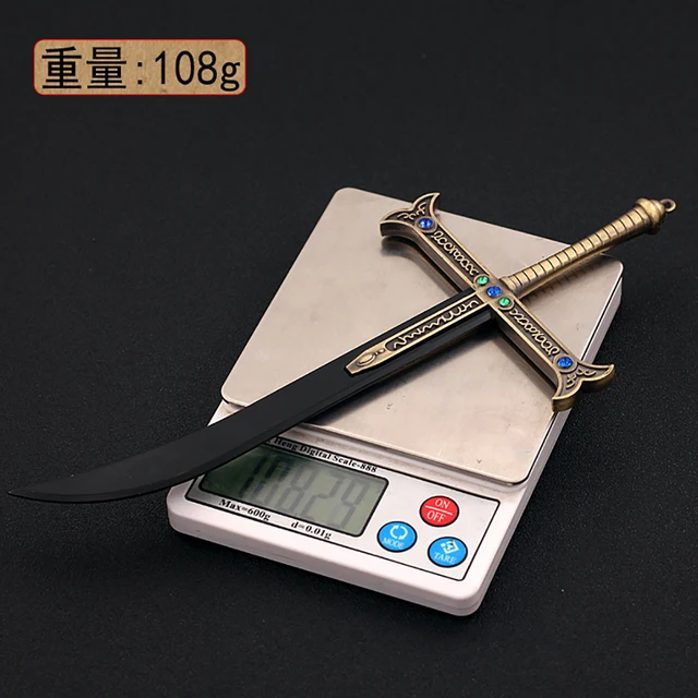 Metal Blade Display Model, Dracule Mihawk Sword, Metal Pirate Sword