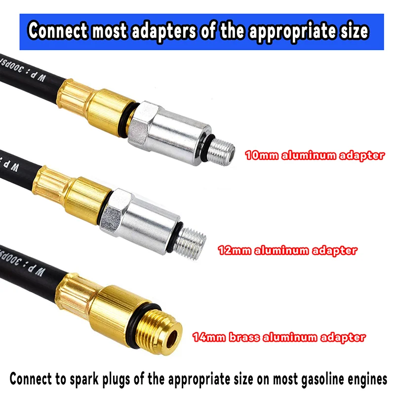 TU-21 Cylinder Leak Tester Compression Leakage Detector Set Double Gauge Petrol Engine Leakdown Detection Test Automotive Tools 3