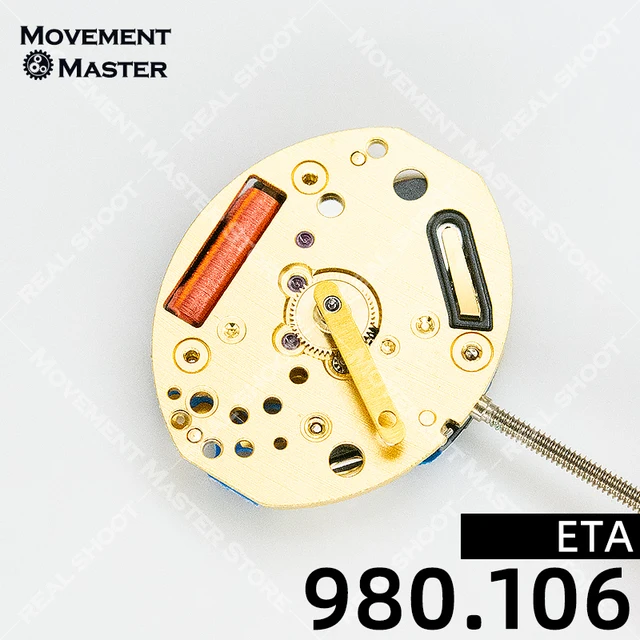 Brand New Original ETA 980.106 Quartz Movement 3 Hands