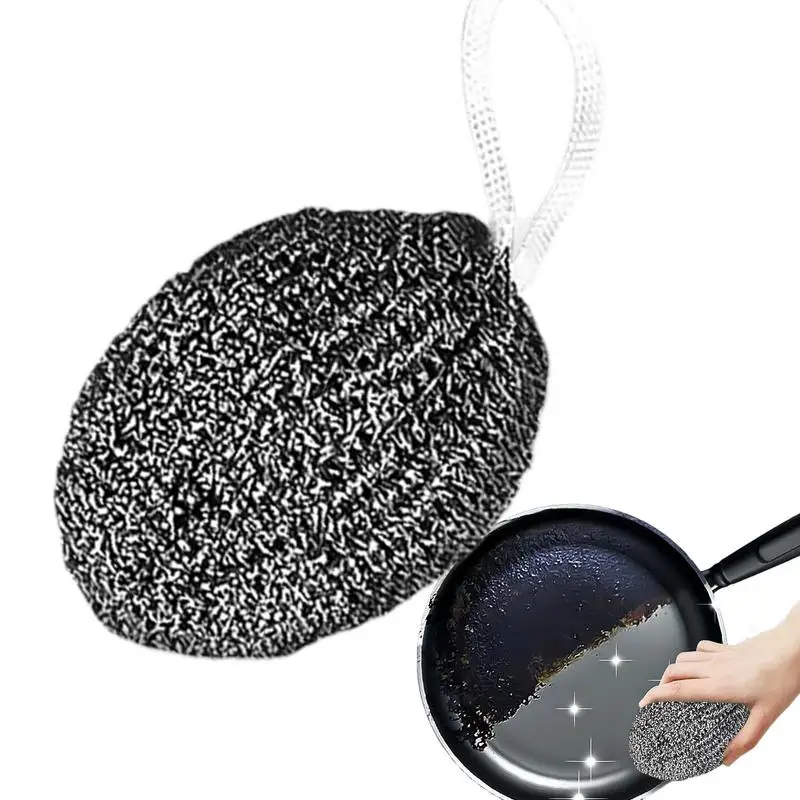 

Stainless Steel Cleaning Ball Brushes Household Cleaning Products Dishwashing Sponges Scrubbers with Wire Kitchen Tools Scrubber