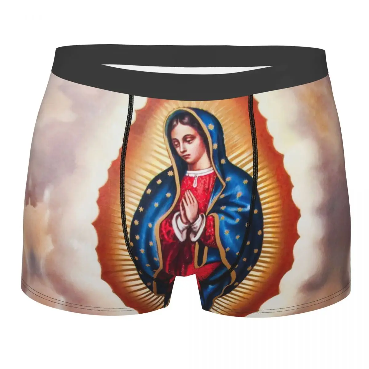 

Guadalupe Virgin Mary Underwear Male Print Custom Virgen De Guadalupe Christian Boxer Briefs Shorts Panties Soft Underpants