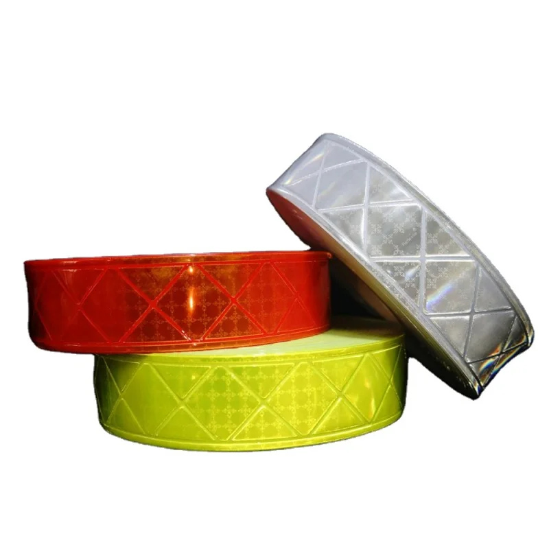 

Customized productV-Reflexite High Gloss PVC Reflective Tape Sew on high vis jackets safety wear EN ISO 20471