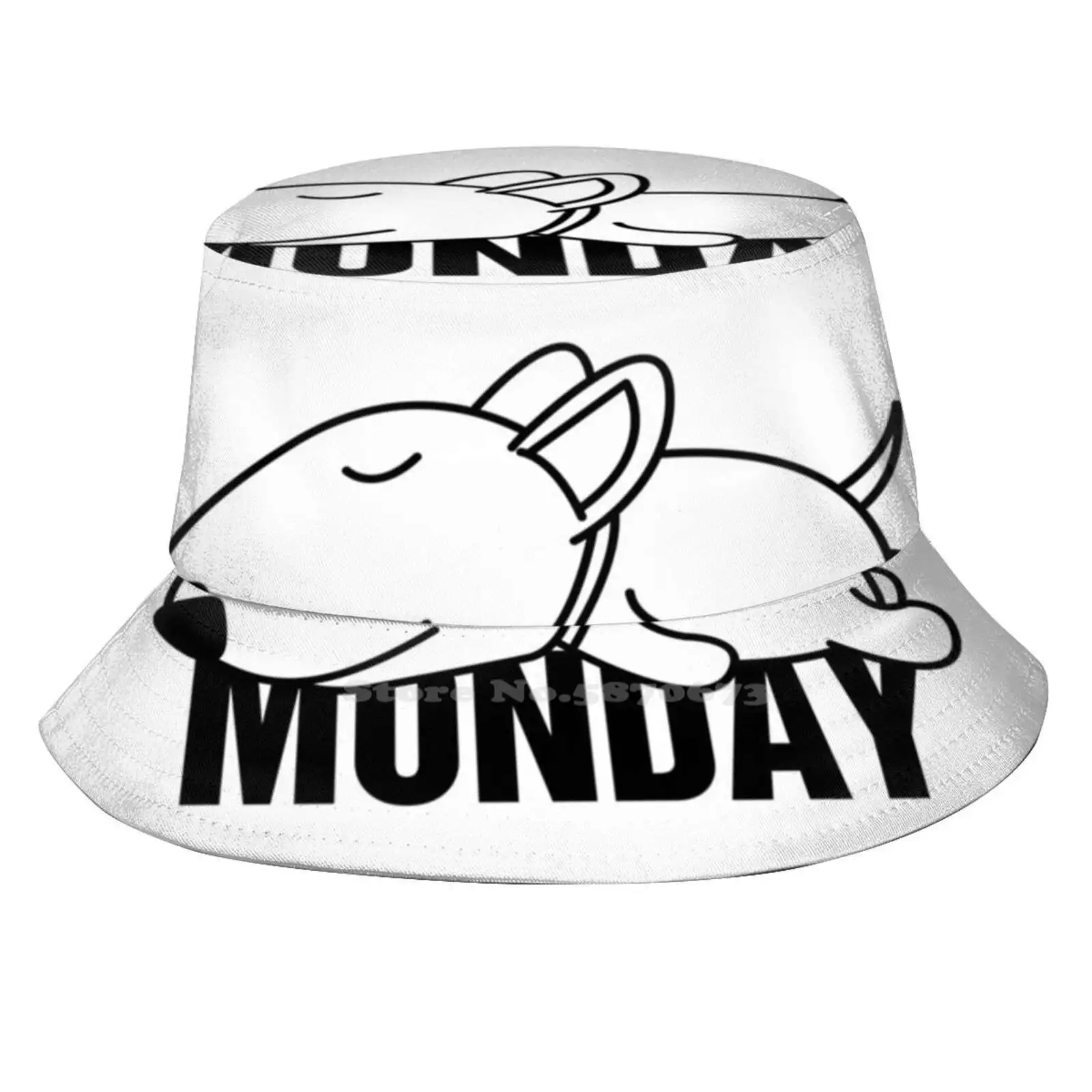 Monday Blue Sleepy Bull Terrier Berretto Estivo Unisex Cappello Con Protezione Solare Bull Terrier Bull Terrier Lover Miniature Bull Terrier Dog Pet