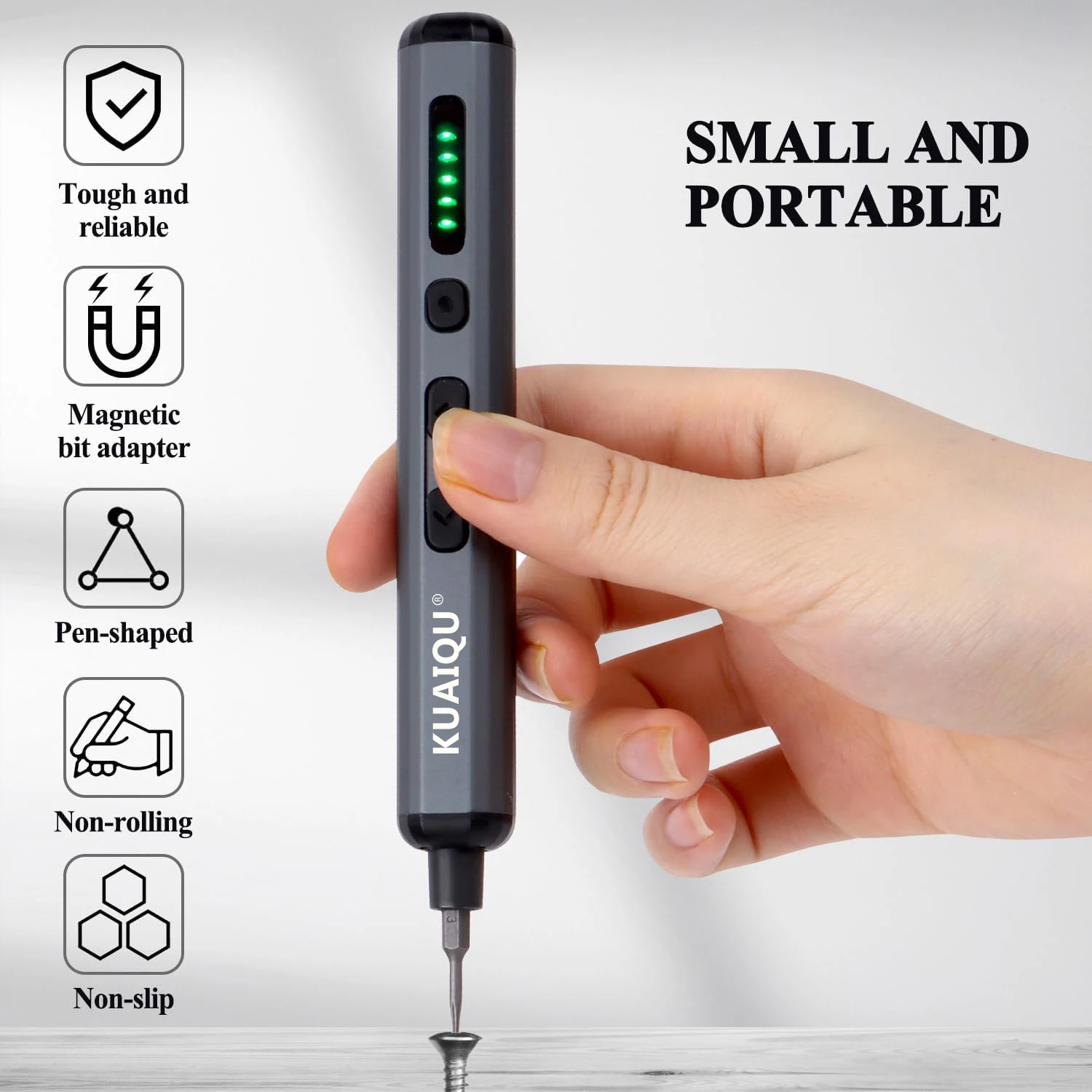 KUAIQU 68pcs 5-Speed Torque Electric Screwdriver Set DIY 3.7V Rechargeable Screwdriver Magnetic iPhone Disassemb Repair Tool
