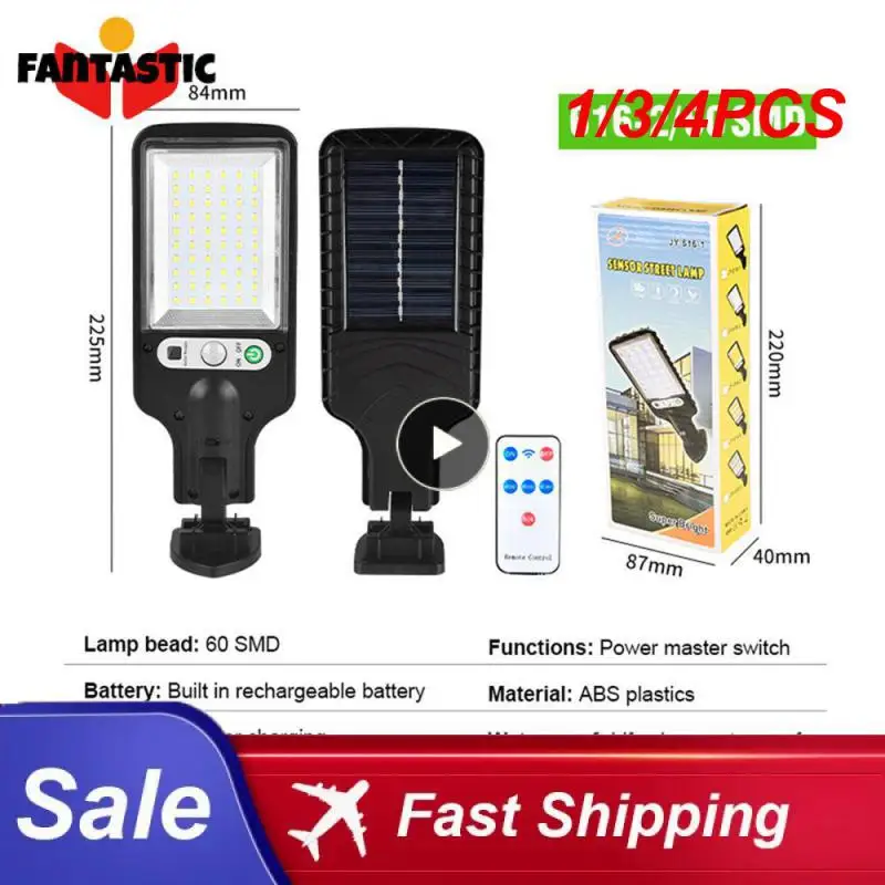 

1/3/4PCS 1~8pack Solar Street Lights Outdoor 108COB LED Solar Lamp With 3 Lighting Mode Motion Sensor Security for Garden Patio