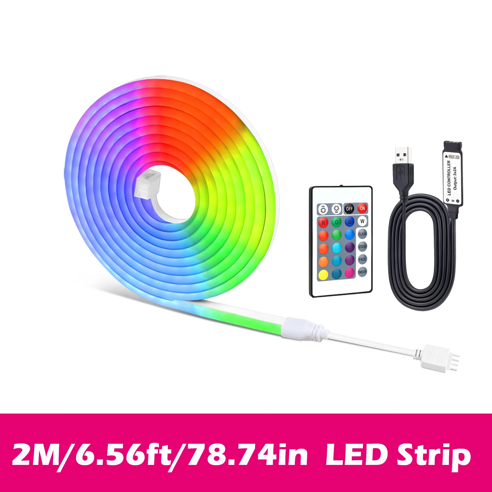 ตัวเลือกสินค้า ไฟ LED ยืดหยุ่น RGB ควบคุมด้วยรีโมท