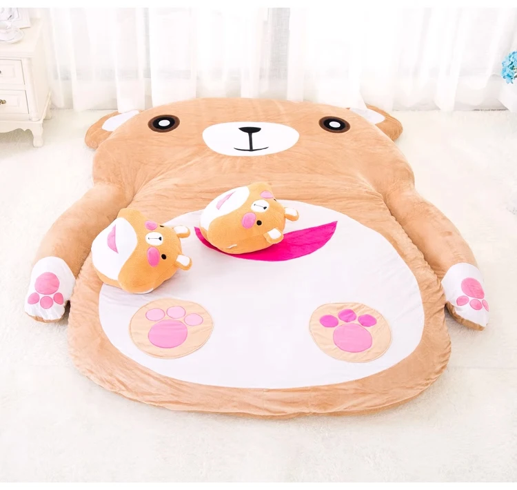 Description Picture 2 of itemCartoon mattress lazy sofa bed Suitable for children tatami mats floor cute cartoon bed soft comfortable brown bear sofa mat