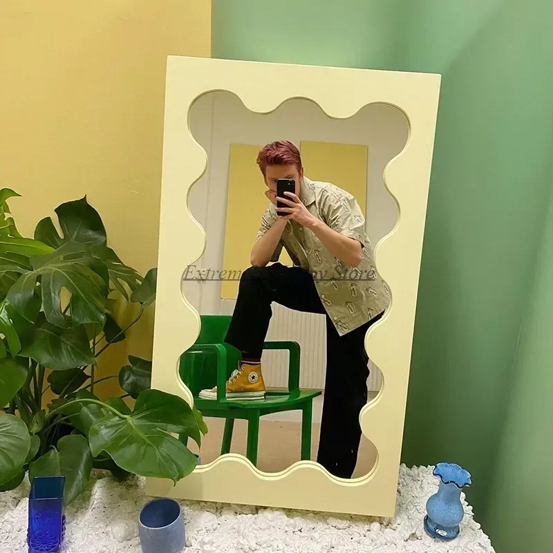

Rectangle Aesthetic Full Length Mirror Standing Luxury Design Full Body Mirror Vanity Big Nordic Miroir Mural Home Furniture