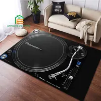 Vinyl Disc Player Pattern Rug for Bedroom Living Room Carpet for Kitchen Floor Mats Home Decor Non-Slip Floor Pad Rug 15 Sizes 2