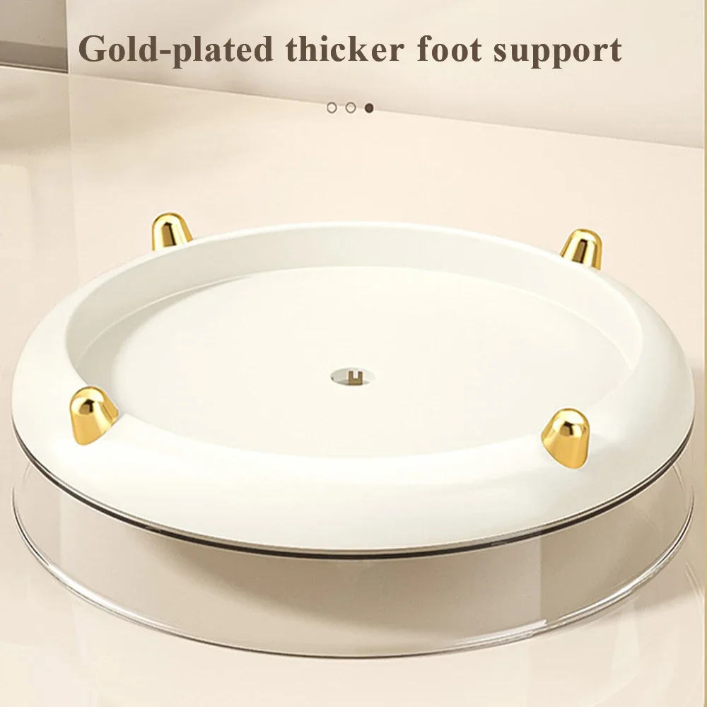 360 Rotating Tray Kitchen Storage Containers for Spice Jar Snack Food Tray Bathroom Storage Box Non Slip Cosmetics Organizer 5