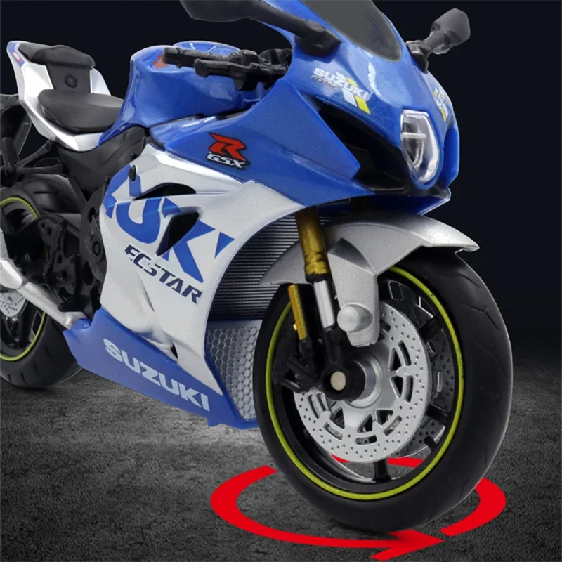 1:12 Suzuki GSX-R1000R Aprilia RSV4 Alloy Racing Motorcycle Model Diecast Street Cross-Country Motorcycle Model High Simulation 4