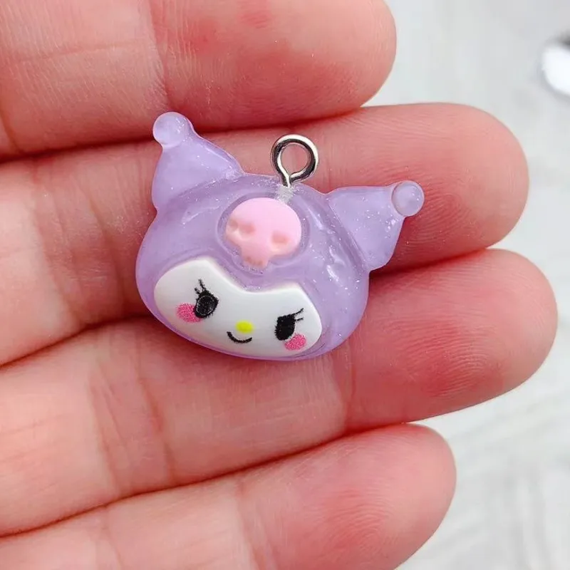 10 adet/paket Komik Sevimli Tavşan Köpek Kedi Reçine Charms Kolye DIY Küpe Anahtarlık Takı Yapımı Toplu Öğeler Toptan