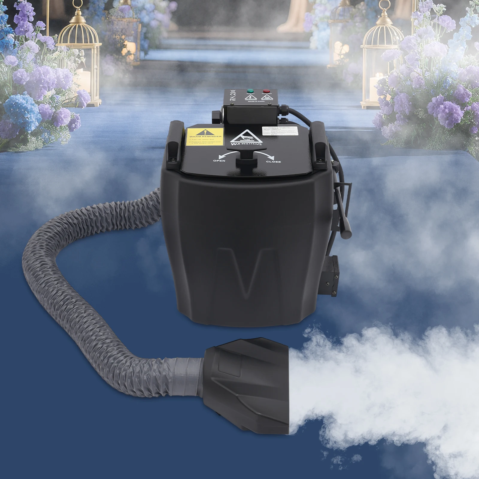 Machine à glace sèche professionnelle 3500W, Machine à brouillard faible pour les événements de fête de mariage sur scène, couverture 150m2, contrôle manuel 220V