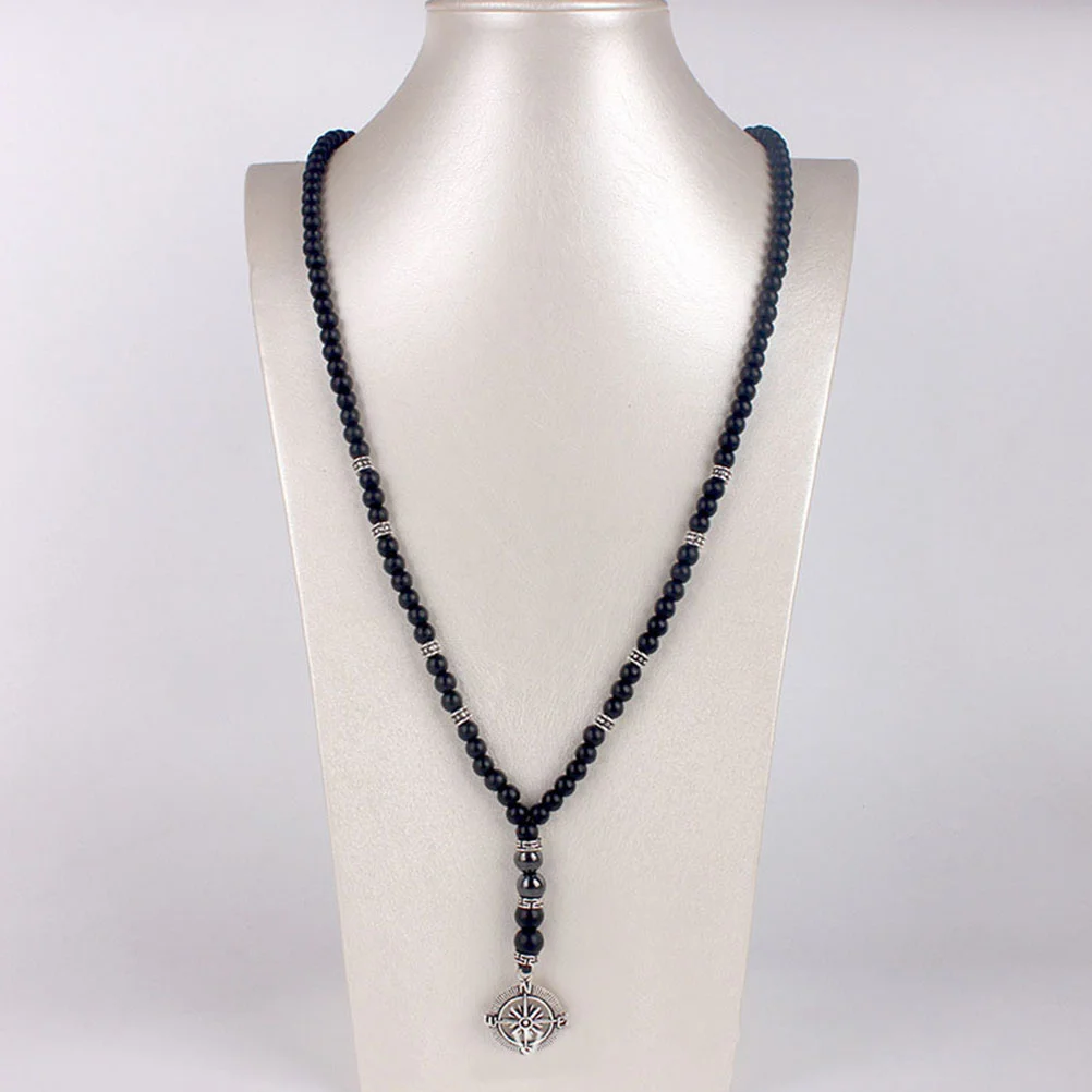

Agate Pendant Men Necklace Fashion Jewelry Men Gifts Compass Pendant Necklace