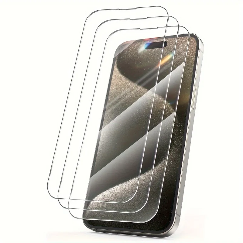 3Pcs Tempered Glass Screen Protector for IPhone 17 16 15 14 13 12 11 Pro Max XR XS Max 7 8Plus Phone Screen Protector Glass 1