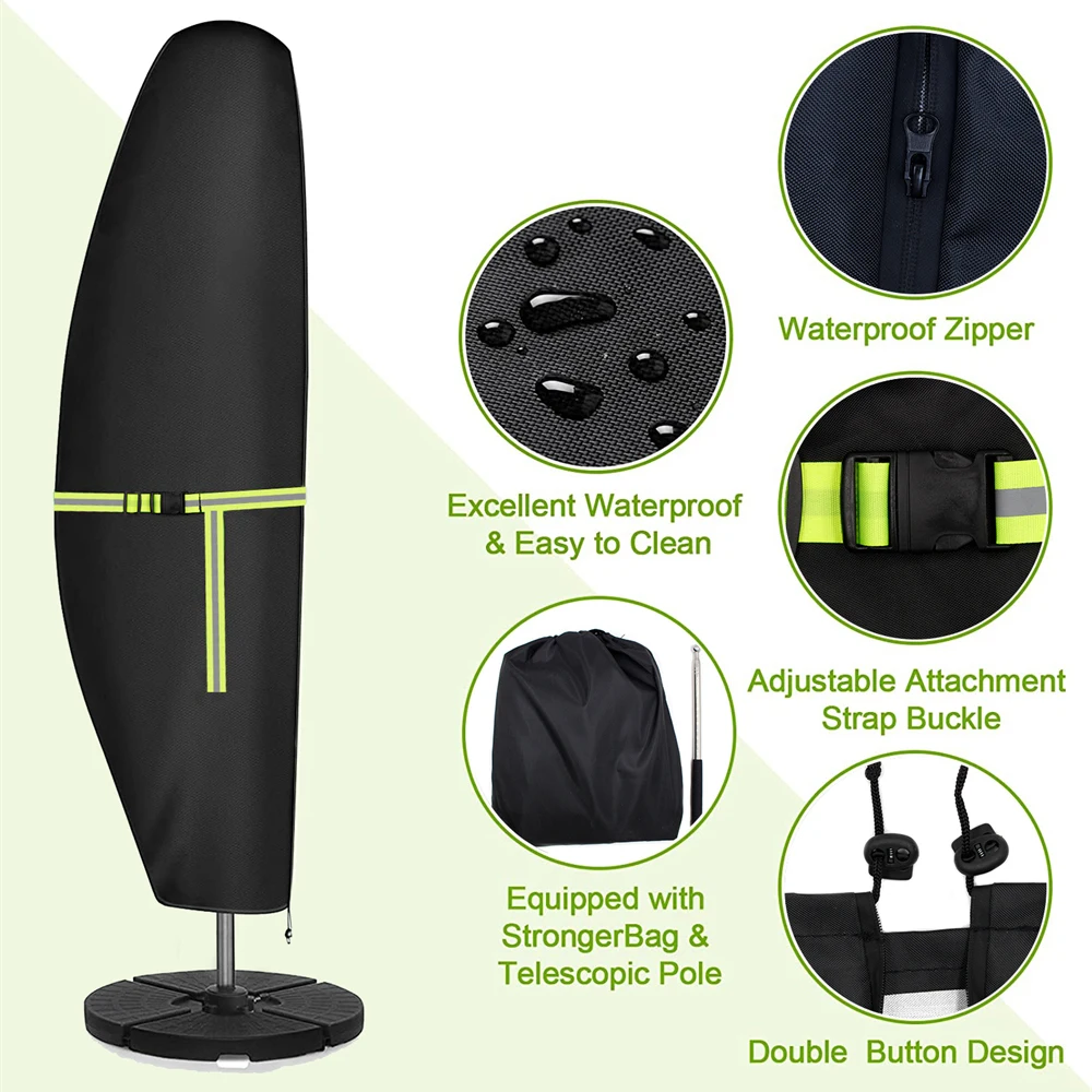 1/2/3PCS Parasol Uv Protection Fluorescent Green Webbing Outdoor Beach Umbrella Rugged And Durable Windproof Outdoor Parasol