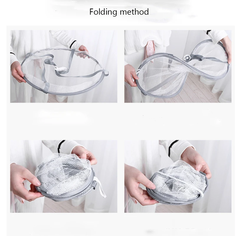 Clothes Drying Basket Hanging Sweater Net Pocket Thickened Anti-Deformation Cardigan Drying Rack Socks Drying Bag Double Layer 6