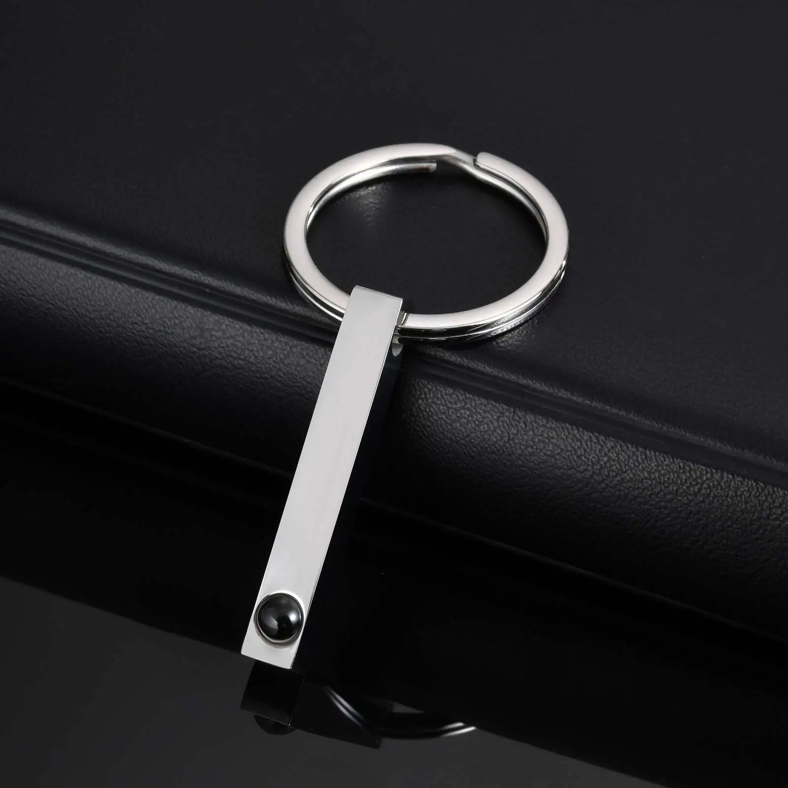 Personalisierter Schlüsselanhänger aus Edelstahl mit Bild, Projektion, individuelles Foto, Schlüsselanhänger, Geschenke für Männer, Vatertag – Detail 6