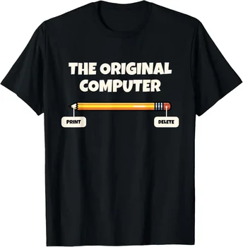Funny and Satirical Computer Programmer Pencil Pattern T-shirt Print Tshirt Women Clothing Fashion Summer Streetwear Personality 1