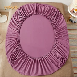 Ultra - Soft Anti - Slip Cotton Fitted Bed Sheet with Elastic Band - 100x200cmx10cm (Doushu Red)