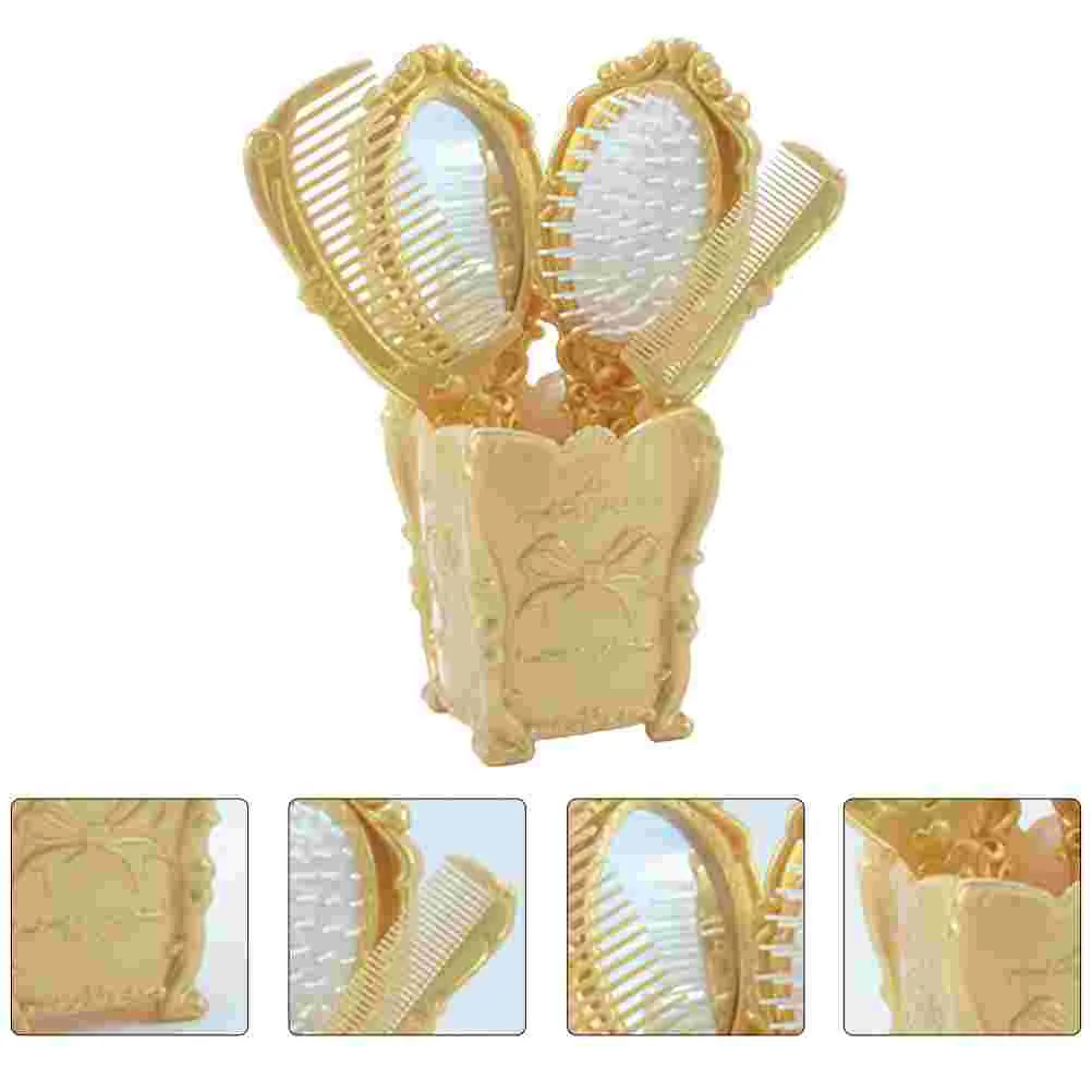 

Набор гребней в японском стиле, дорожное туалетное зеркало, косметические зеркала, пластиковый инструмент для макияжа