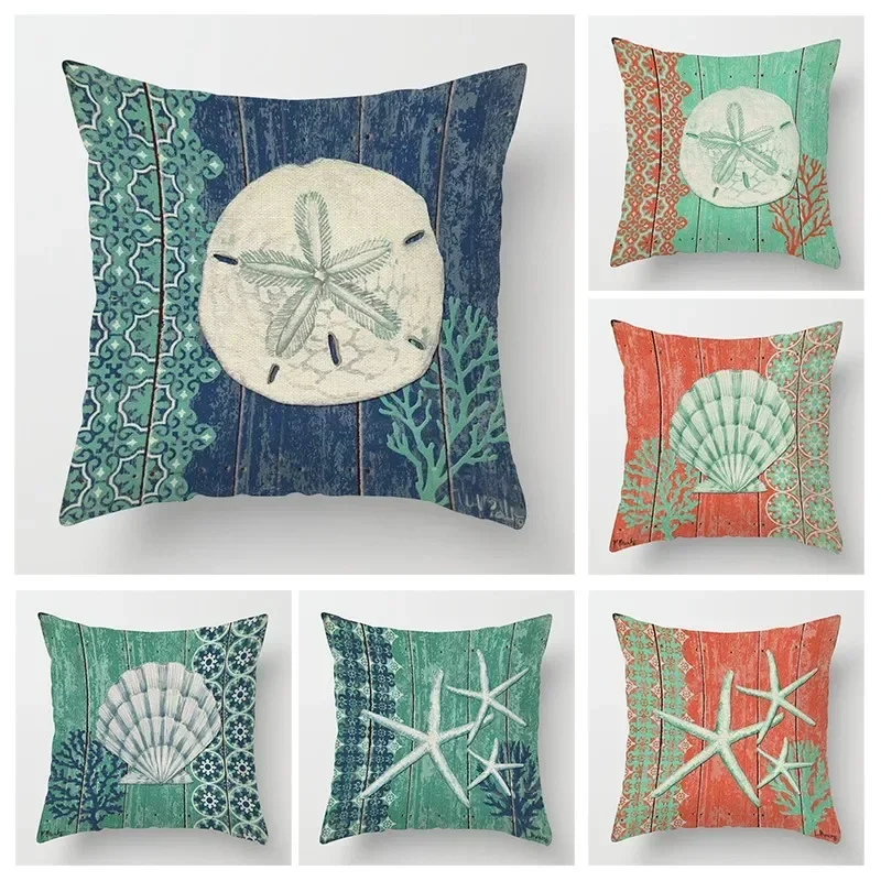 

Autumn Home Decoration Throwing Pillow Case Sofa Cushion Cover 45x45cm 45 * 45 50x50 40x40 Ocean Elements Living Room Aesthetics