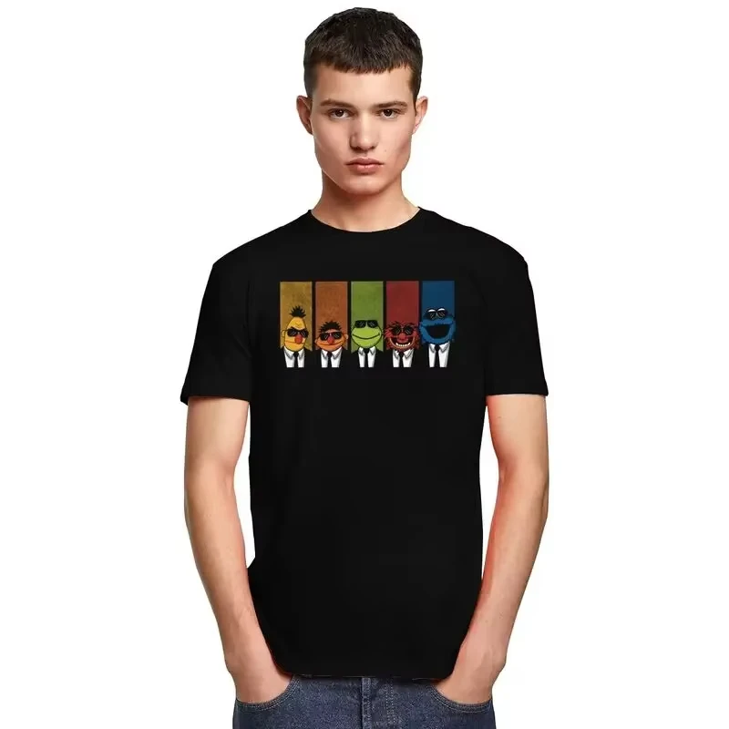 Ein neues, kreatives T-Shirt mit Charakteren der Sesamstraße Plüschshow. Hochwertiges, komfortables, verspieltes Design. – Detail 3