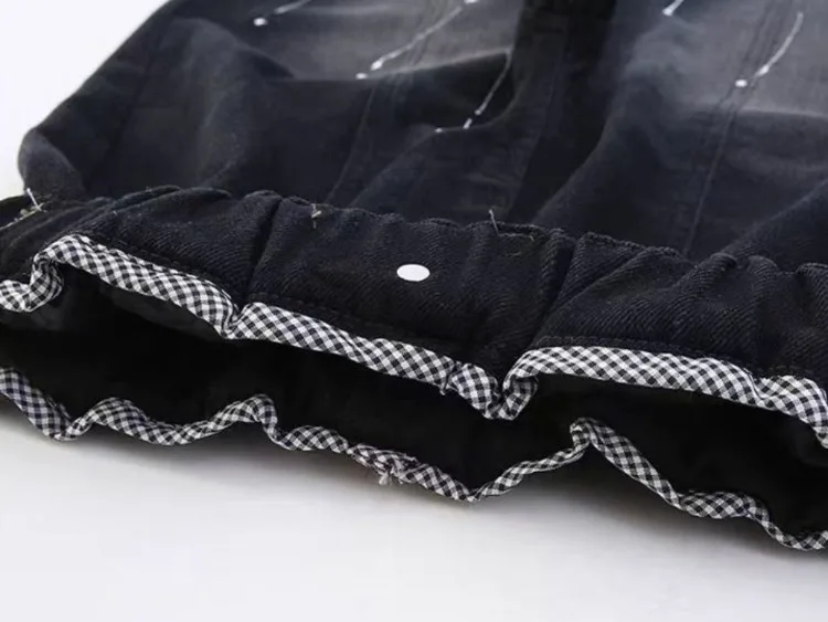 Wide-Leg Jeans Winter Fleece-Lined Thermal