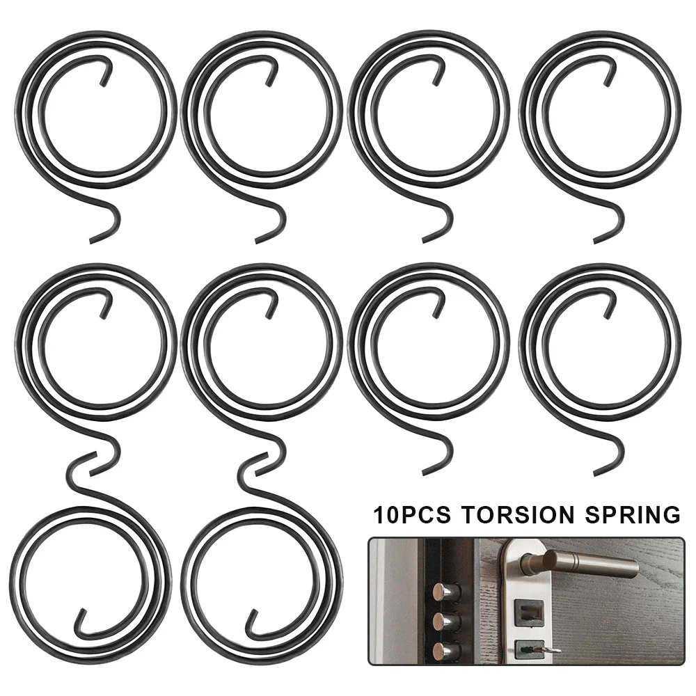 10PCS/Set Replacement Spring For Door Knob Handle Lever Latch Internal Coil Repair Spindle Lock Torsion Spring Flat Section Wire