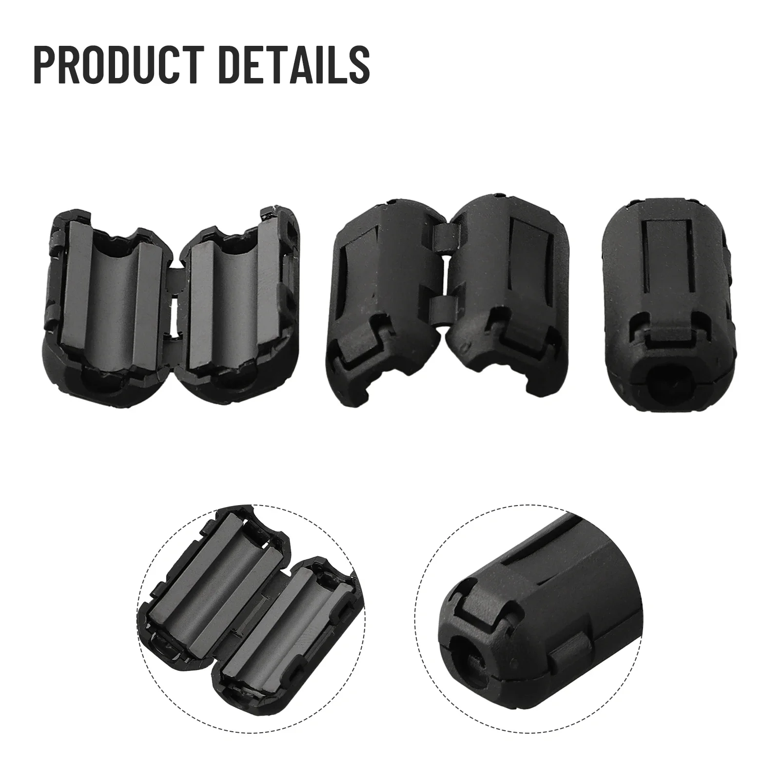 10Pcs TDK 3.5/5/7/9/11/13mm Ferrite Core cable clamp cable filter cable noise suppressor Noise Suppressor Filter Ring Cable Clamp RFI EMI For Audio/Video Cables Power Cord