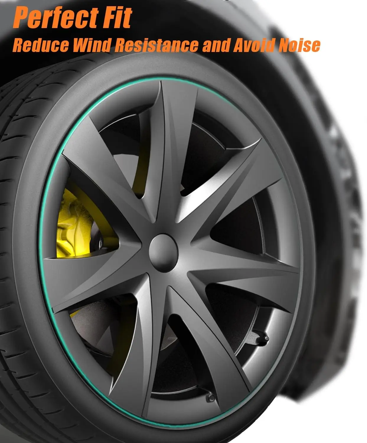 テスラモデルおよび2019-2024のハブキャップ,19インチホイールカバー