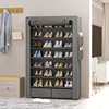 Shoe Rack Storage Cabinet 32 Pairs Organizer Shelf Tall for Shoes Large Free Standing Racks Vertical Shoe 6