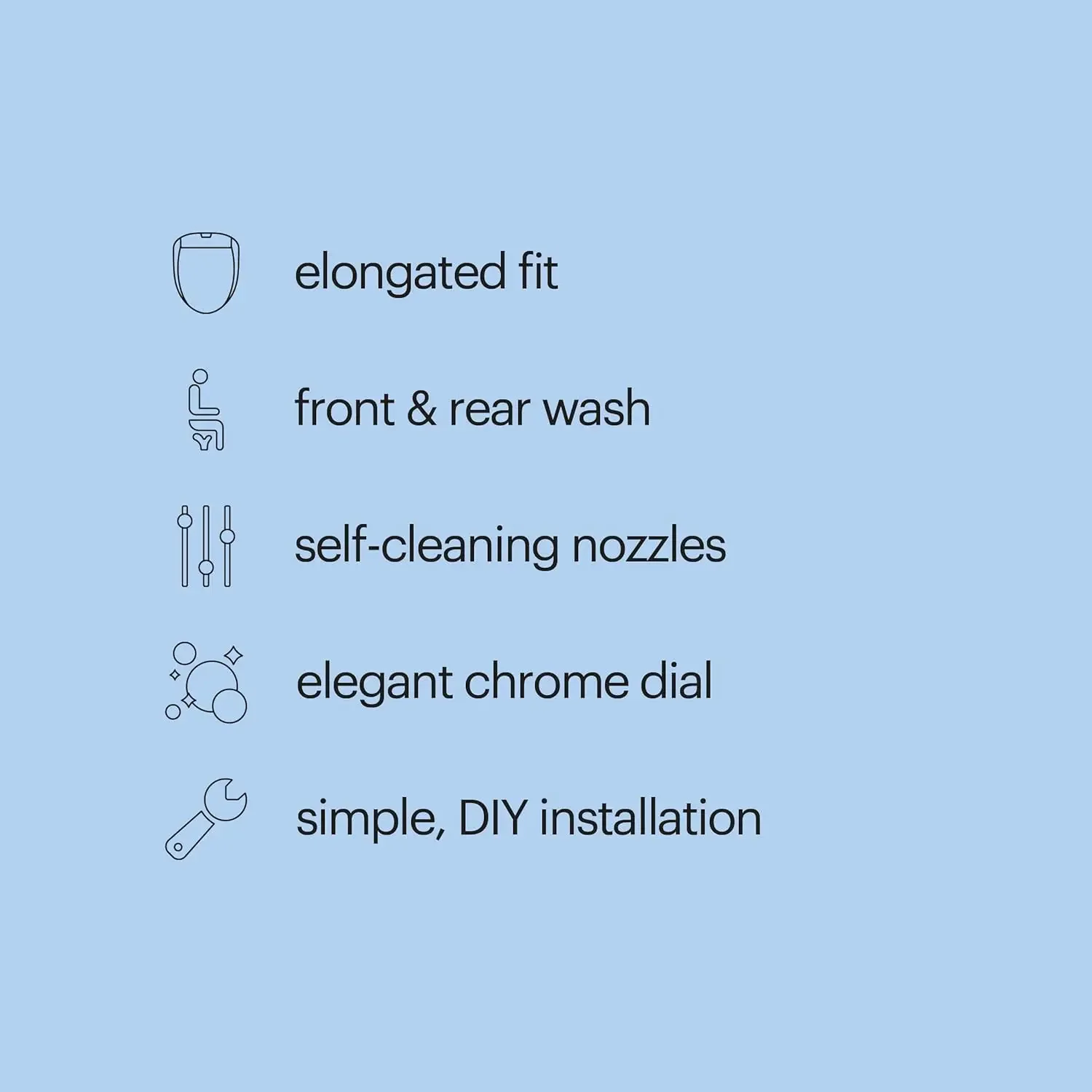 Description Picture 4 of itemBidet Toilet Seat, Non-Electric Swash Ecoseat, Fits Elongated Toilets, White - Dual Temperature, Dual Nozzle System