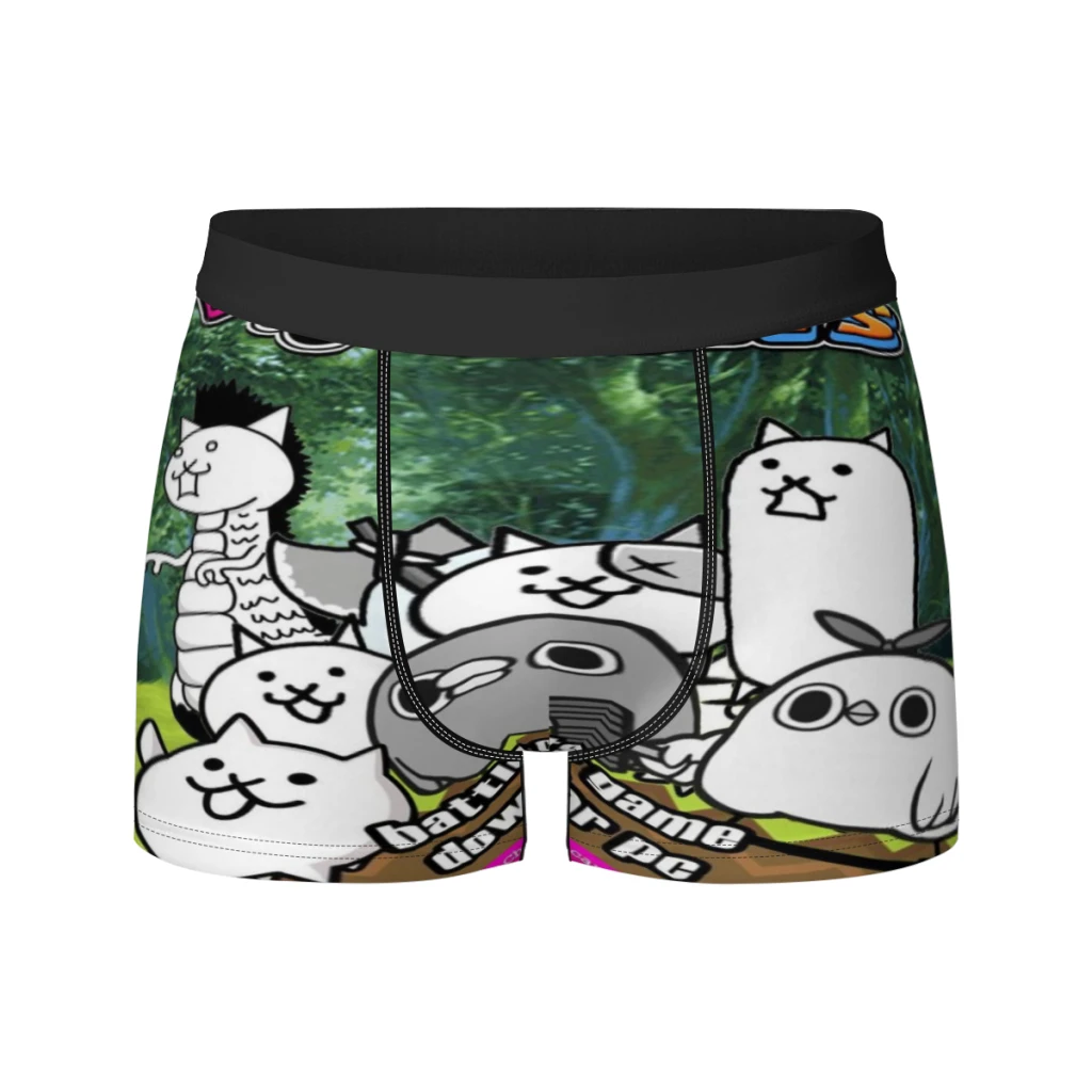 thumbnail image 1 of Calzoncillos tipo bóxer para hombre, ropa interior transpirable, con estampado de gatos de batalla, 1 of 5