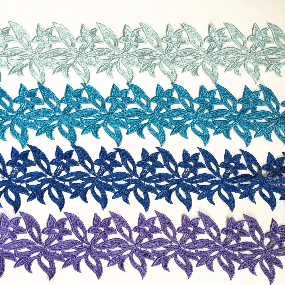 Description Picture 5 of itemCHICKNIT 5 yards numerous colors Embroidered Water soluble lace trimmings for sewing adress Accessories DZ1