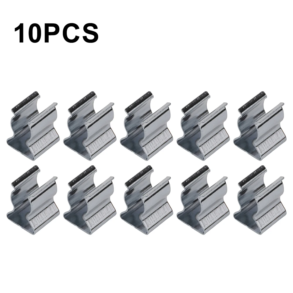 Reliable Tool Organization with 10pcs Silver Spring Terry Clips 304 Stainless Steel Construction (118 characters)