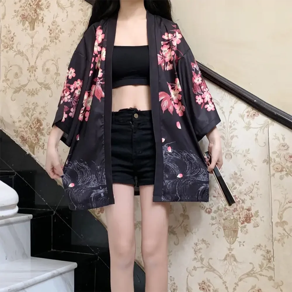 Japanese Kimono Clothes Japanese Traditional Summer Women's Sun Protection Cardigan Mori Fashion Print Soft And Comfortable